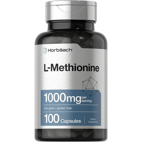 Horbäach L-Methionine Powder (USP Grade), 1000 Grams (1 kg) Bulk Supply