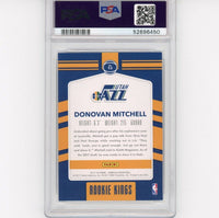 Graded 2017-18 Panini Donruss Donovan Mitchell #13 Rookie Kings RC Basketball Card PSA 10 Gem Mint