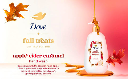 Dove Limited Edition Holiday Treats Liquid Hand Wash for Deep Nourishment Apple Cider Carmel 12 oz