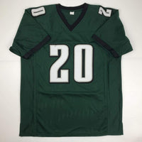 Autographed/Signed Brian Dawkins Philadelphia Green Football Jersey JSA COA