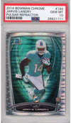 Graded 2014 Bowman Chrome Jarvis Landry #164 Pulsar Refractor Rookie RC Football Card PSA 10 Gem Mint