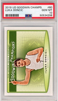 Graded 2019 Upper Deck UD Goodwin Champions Luka Doncic #80 Rookie RC Basketball Card PSA 10 Gem Mint