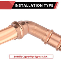 3/4" 45° Press Copper Street Elbow (Lead Free)