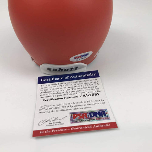 Autographed/Signed David Njoku Cleveland Browns Football Mini Helmet PSA/DNA COA