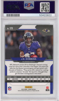 Graded 2020 Panini Prizm JK J.K. Dobbins #379 Rookie RC Football Card PSA 10 Gem Mint
