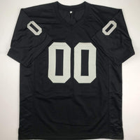 Autographed/Signed Jim Otto HOF 80 Oakland Black Football Jersey JSA COA