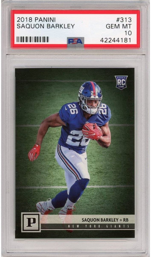Graded 2018 Panini Saquon Barkley #313 Rookie RC Football Card PSA 10 Gem Mint