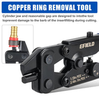1/2" & 3/4" Pex Crimping Tool with Copper Ring Decrimper, Cutter Plumbingsell