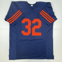 Autographed/Signed David Montgomery Chicago Retro Blue Football Jersey JSA COA