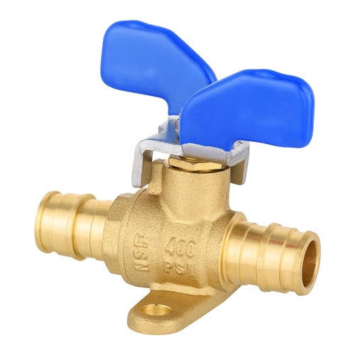 10 Pcs 1/2" PEX-A Expansion Butterfly Valve W/Drop Ear, Blue (Lead Free) Plumbingsell