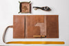 Luxurious Leather Tobacco Smoking Pipe Pouch Bag Organizer Case with Rolling pad.