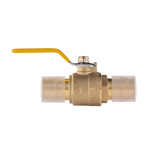 10 Pcs 1" PEX Expansion Ball Valve, Yellow (Lead Free) Plumbingsell