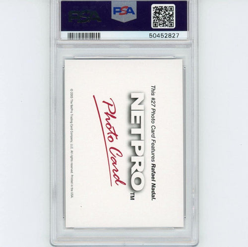 Graded 2003 Netpro Rafael Nadal #27 Photo Card Rookie RC Tennis Card PSA 10 Gem Mint
