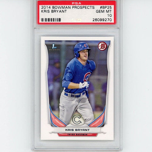 Graded 2014 Bowman Prospects Kris Bryant #BP25 Rookie RC Baseball Card PSA 10 Gem Mint