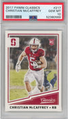 Graded 2017 Panini Classics Christian McCaffrey #217 Rookie RC Football Card PSA 10 Gem Mint