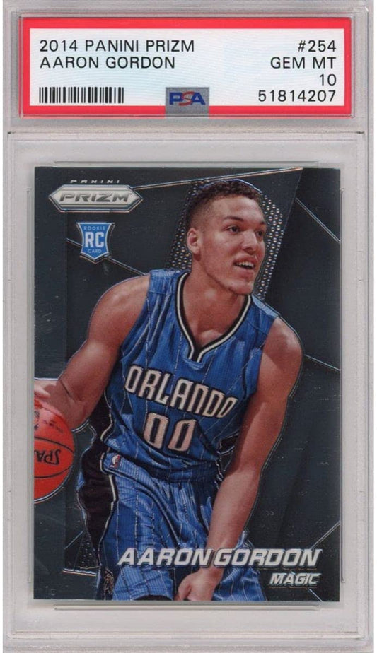 Graded 2014-15 Panini Prizm Aaron Gordon #254 Rookie RC Basketball Card PSA 10 Gem Mint
