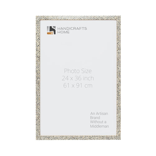 Poster Frames Checkered Collection Bone Inlay, Black & White - 4 Sizes