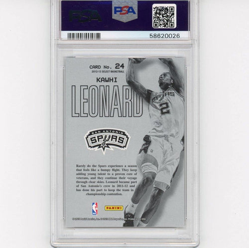 Graded 2012-13 Panini Select Kawhi Leonard #24 In Flight Selections Rookie RC Basketball Card PSA 10 Gem Mint