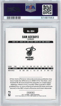 Graded 2017-18 Panini Hoops Bam Adebayo #264 Rookie RC Basketball Card PSA 10 Gem Mint