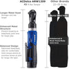 ACDelco ARW1209-K9 G12 Series 12V Lithium-Ion Battery And Charger Cordless 1/4” & 3/8” Ratchet Wrench Combo Tool Kit with Canvas Bag