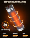 2 Packs Split-Magnetic Electric Reusable Handwarmer, 10000mAh & 360° Heating MAX 15 Hrs Warmth & 3 Levels Temp Portable USB Power Bank