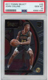 Graded 2017-18 Panini Select John Collins #45 Rookie RC Basketball Card PSA 10 Gem Mint