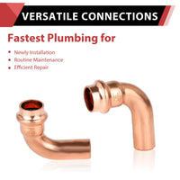 30 Pcs 1/2" Press Copper Street Elbow (Lead Free)