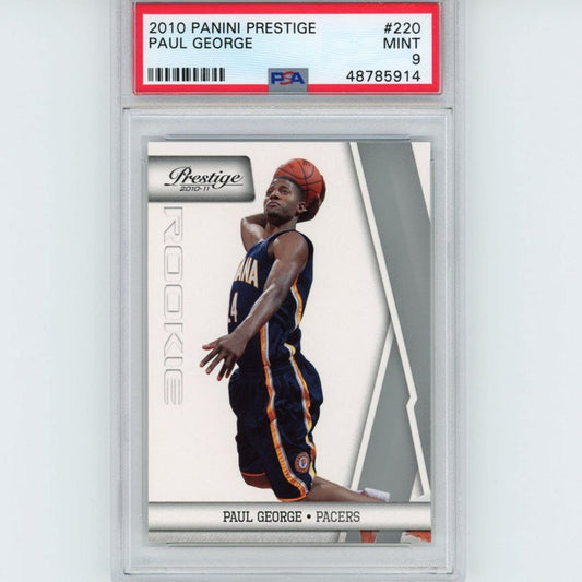 Graded 2010-11 Panini Prestige Paul George #220 Rookie RC Basketball Card PSA 9 Mint