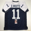 Autographed/Signed Danny White Dallas Thanksgiving Day Football Jersey JSA COA