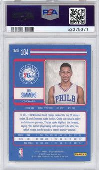 Graded 2016-17 Panini Studio Ben Simmons #184 Rookie RC Basketball Card PSA 10 Gem Mint
