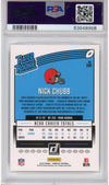 Graded 2018 Panini Donruss Nick Chubb #308 Rookie RC Football Card PSA 10 Gem Mint