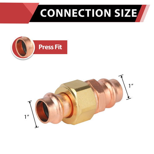 30 Pcs 1" Press Copper Union (Lead Free)