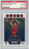 Graded 2008-09 Topps Chrome Derrick Rose #181 Rookie RC Basketball Card PSA 10 Gem Mint