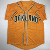 Autographed/Signed Dennis Eckersley Oakland Yellow Baseball Jersey JSA COA