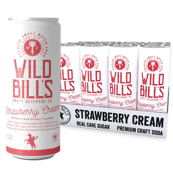 Wild Bill's Strawberry Cream, 12oz Cans, 12ct