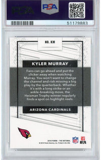 Graded 2019 Panini The National VIP Kyler Murray #KM Rookie RC Football Card PSA 10 Gem Mint