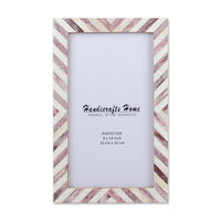 Poster Frames Chevron Collection Bone Inlay, Brown, 5 Sizes