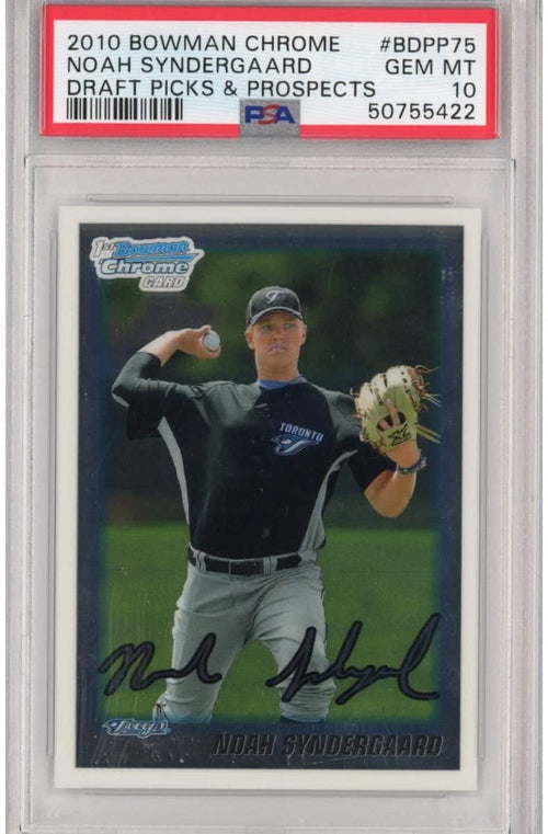 Graded 2010 Bowman Chrome Draft Picks & Prospects Noah Syndergaard #BDPP75 Rookie RC Baseball Card PSA 10 Gem Mint