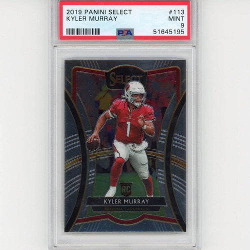 Graded 2019 Panini Select Kyler Murray #113 Rookie RC Football Card PSA 9 Mint