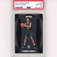 Graded 2017-18 Panini Prizm John Collins #109 Rookie RC Basketball Card PSA 10 Gem Mint