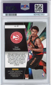 Graded 2018-19 Panini Prizm Trae Young #21 Freshman Phenoms Rookie RC Basketball Card PSA 10 Gem Mint