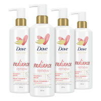 Dove Body Love Body Cleanser Radiance Renew 4 Count For Dull Skin Exfoliating Body Wash with Vitamin C Serum 17.5 fl oz