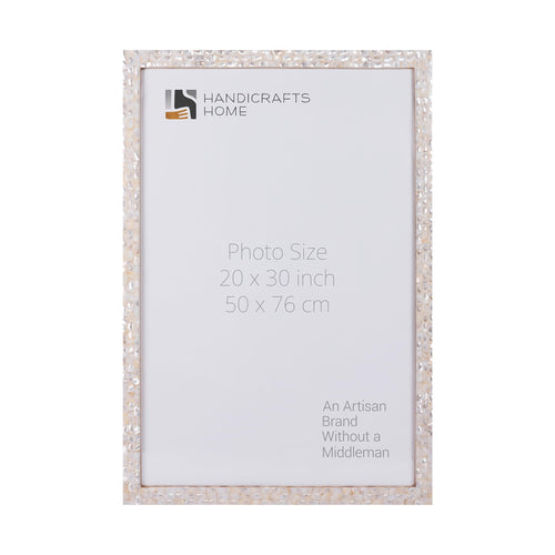Mother of Pearl Poster Frames, White, 2 Sizes