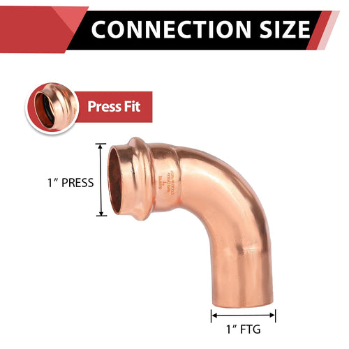 1" Press Copper Street Elbow (Lead Free) Plumbingsell