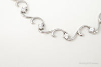 Art Deco Cubic Zirconia Sterling Silver Necklace