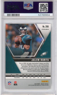 Graded 2020 Panini Mosaic Jalen Hurts #265 Camo Pink Rookie RC Football Card PSA 10 Gem Mint