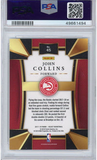 Graded 2017-18 Panini Select John Collins #45 Rookie RC Basketball Card PSA 10 Gem Mint