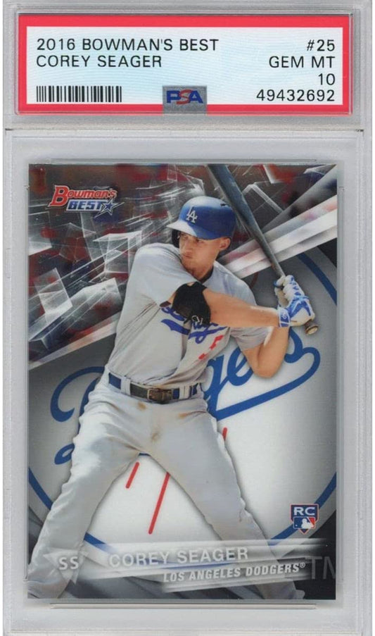 Graded 2016 Topps Bowman's Best Corey Seager #25 Rookie RC Baseball Card PSA 10 Gem Mint