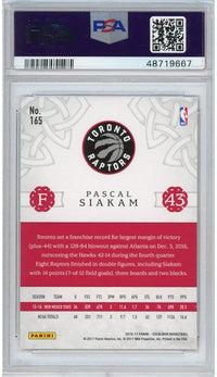 Graded 2016-17 Panini Excalibur Pascal Siakam #165 Rookie RC Basketball Card PSA 10 Gem Mint