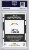 Graded 2020 Panini Donruss Justin Herbert #RGKJH Rookie Gridiron Kings RC Football Card PSA 10 Gem Mint